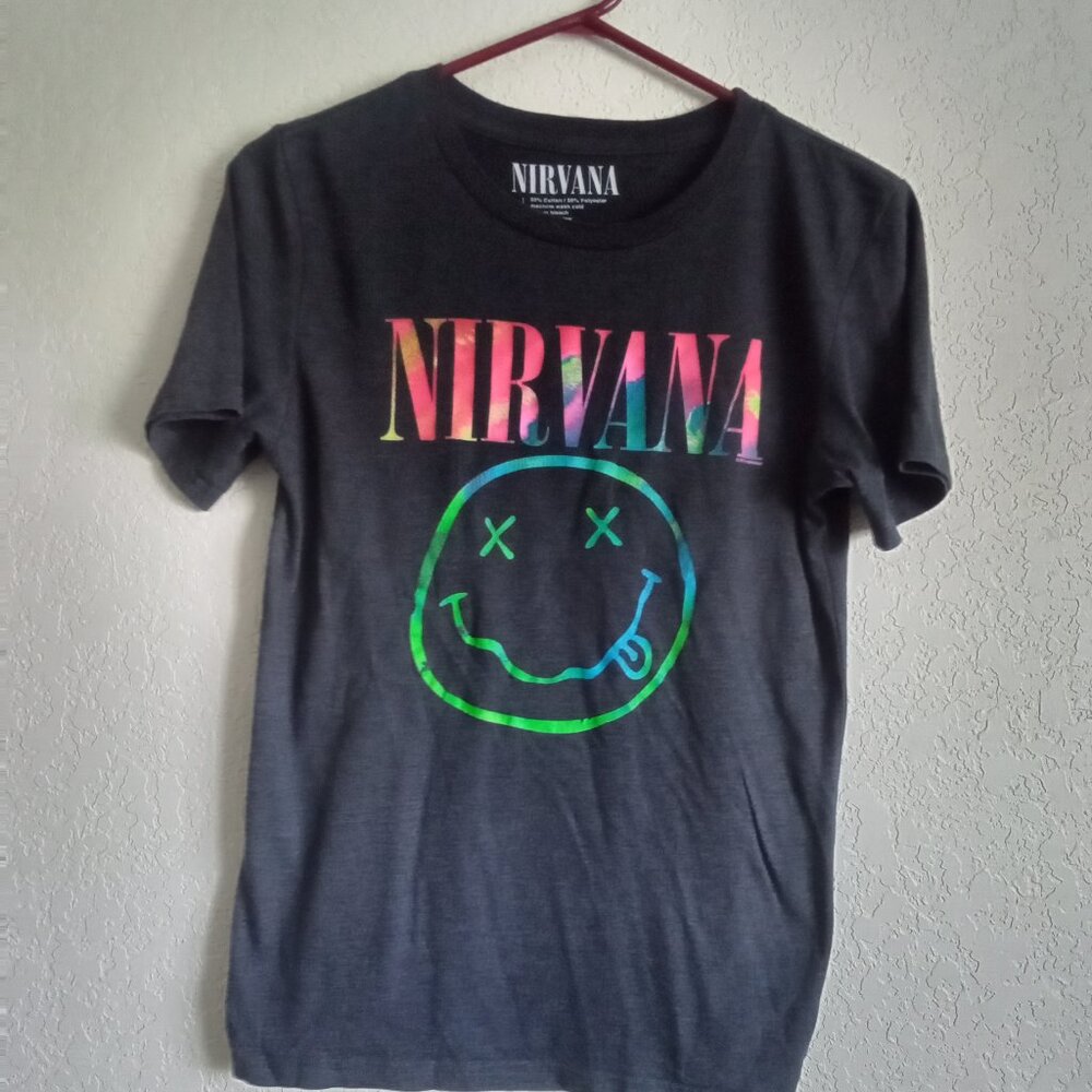 NIRVANA HAPPY FACE GRAPHIC TEE - Picture 3 of 7